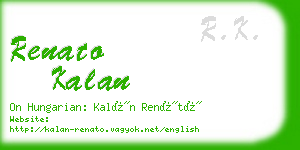 renato kalan business card